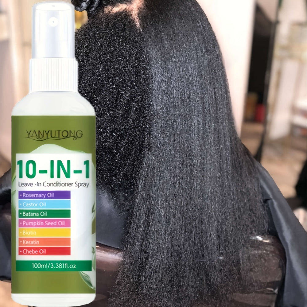 10-in-1 Hair Treatment Spray 100ml with Argan Oil Batana and Rosemary - Anti-Breakage Split for Bath Time, Home Spa and Personal Care