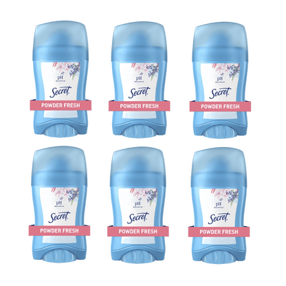 Secret Powder Fresh Antiperspirant Deodorant 1.7 oz, 6 Pack, 48H Odor & Sweat Protection, Invisible Solid