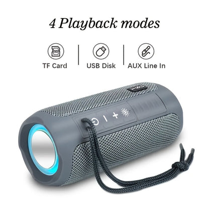 TG227 Portable Bluetooth Speaker with LED Breathing Light, TWS Stereo Sound, USB-C Rechargeable, Wireless Speaker for Outdoor Camping