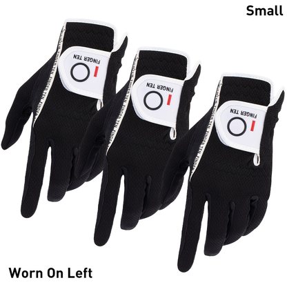 Wet Weather Golf Gloves Rain Grip 3-Pack for Men | Breathable Water-Resistant Golf Gloves for Left & Right Hand