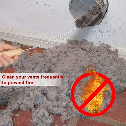 Dryer Vent Cleaner Kit 2pcs Flexible Lint Brush Vacuum Hose Attachment Power Lint Remover for Entryways, Bedrooms and Living Spaces