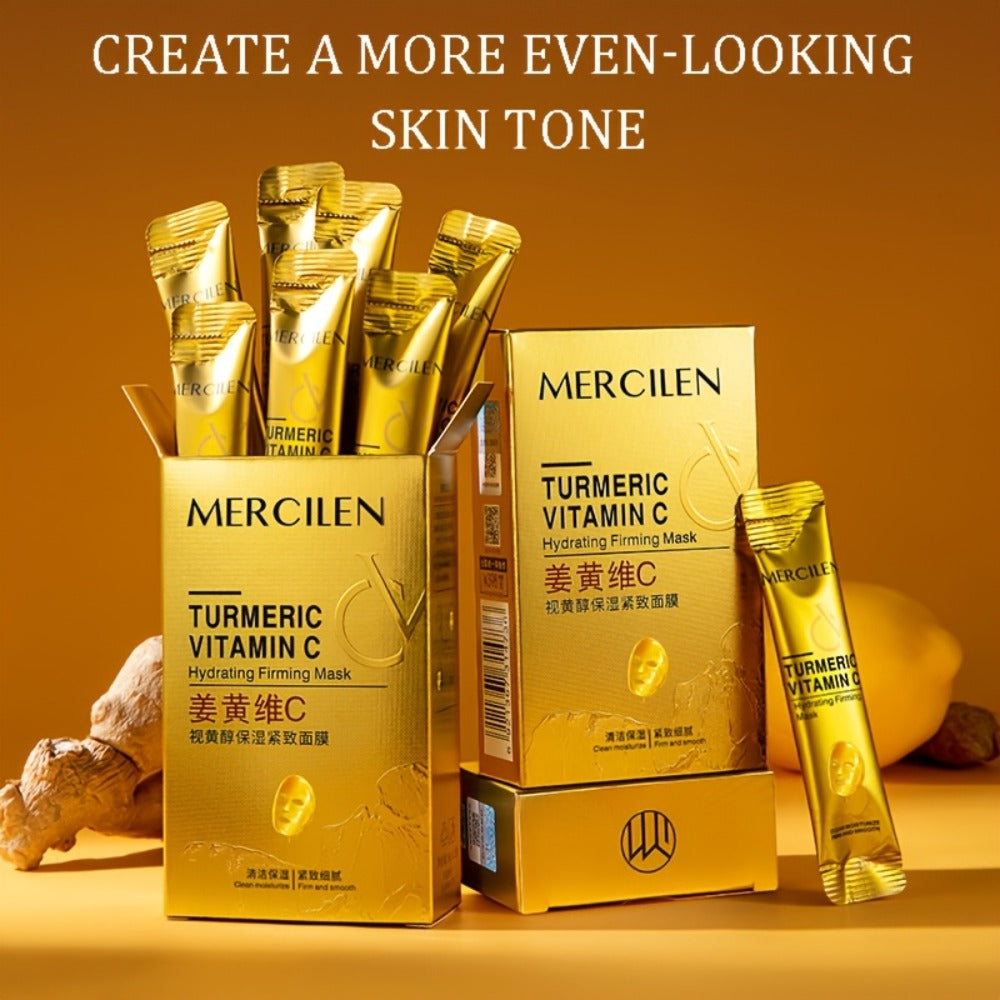 Turmeric Tear Off Facial Mask 20pcs - Deep Gel Face Mask, & Radiance Boosting, Non-Sticky Peel Off Mask for Daily Skin Care