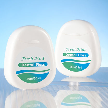 Dental Floss Picks 6pcs Mint Flavor – Plaque Remover Interdental Cleaner Oral Care Floss Sticks Fine Thread Teeth Cleaning Tool Intertooth