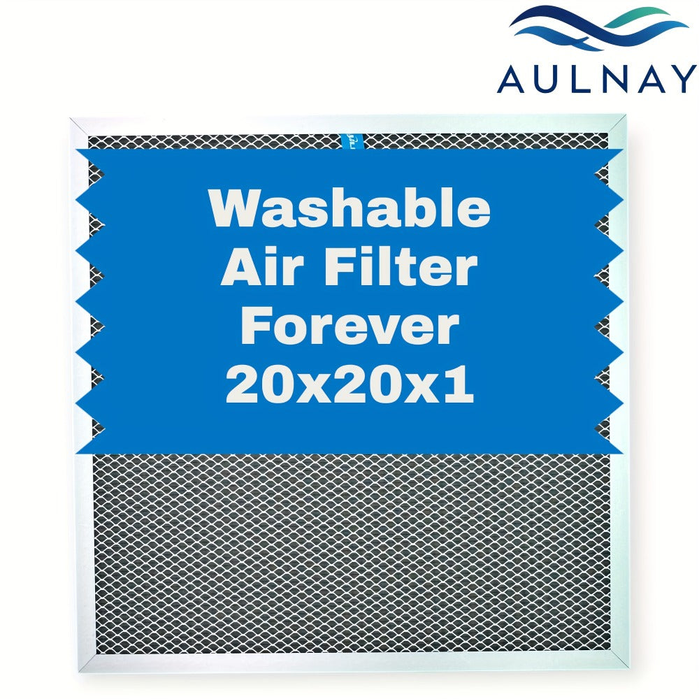 Electrostatic HVAC Air Filter MERV 8 Lifetime Reusable, 6-Layer Filtration MPR 600 FPR 5, Increases Airflow