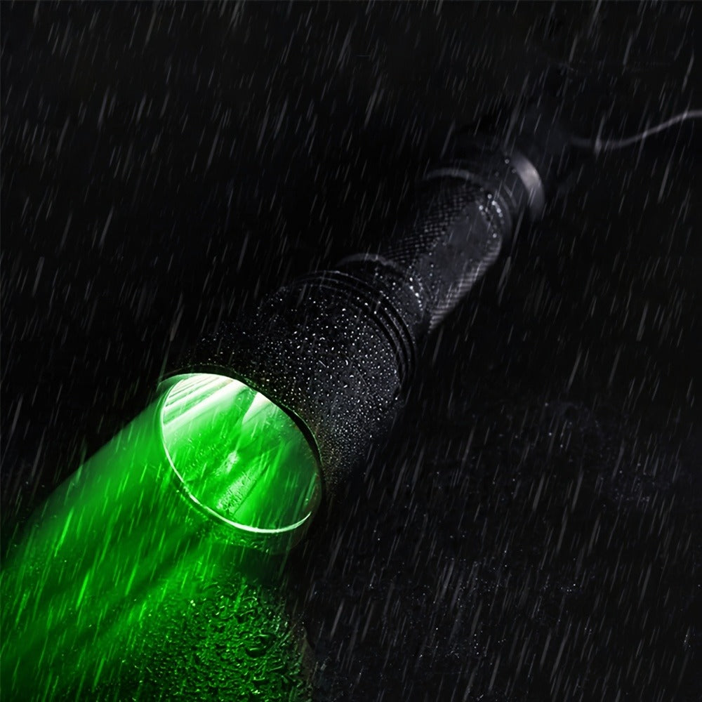 Flashlight Red, Green or White Hunting Light with Remote Switch, 18650 Battery and Mount Options