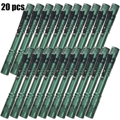 Pen Light Flashlights Bulk Pack with Clip – Mini Slim LED Pocket Torch for Camping, Outdoor, Home & Emergency Use