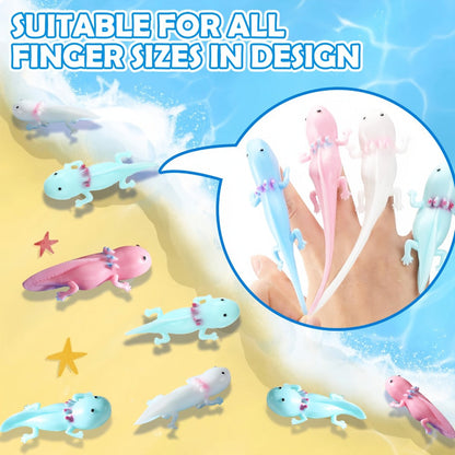 Axolotl Slingshot Fidget Toy 24pcs Bulk Pack for Parties, Celebrations and Guest Favors, with the Listed Configuration
