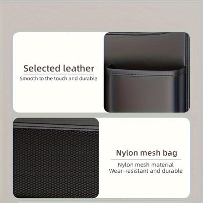Seatback Car Organizer with Fold-Down Tray, Cup Recesses, Tissue Opening and One- or Two-Piece Packs