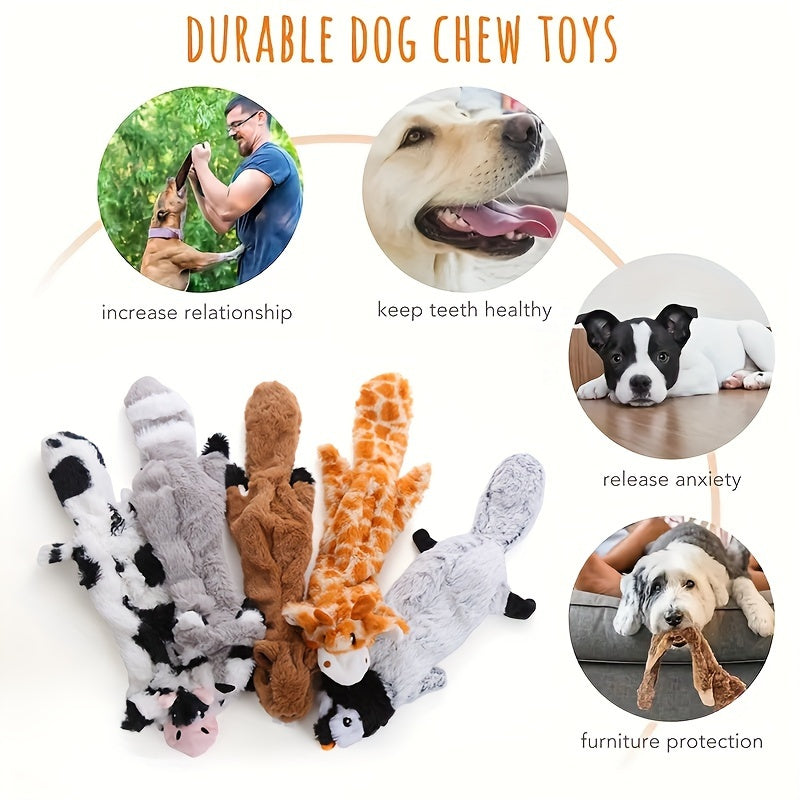 Durable Chew Toys for Dogs, Squeaky Dog Chew Toys Set – Durable Interactive Rubber Chew Toys for Small Medium Large Dogs