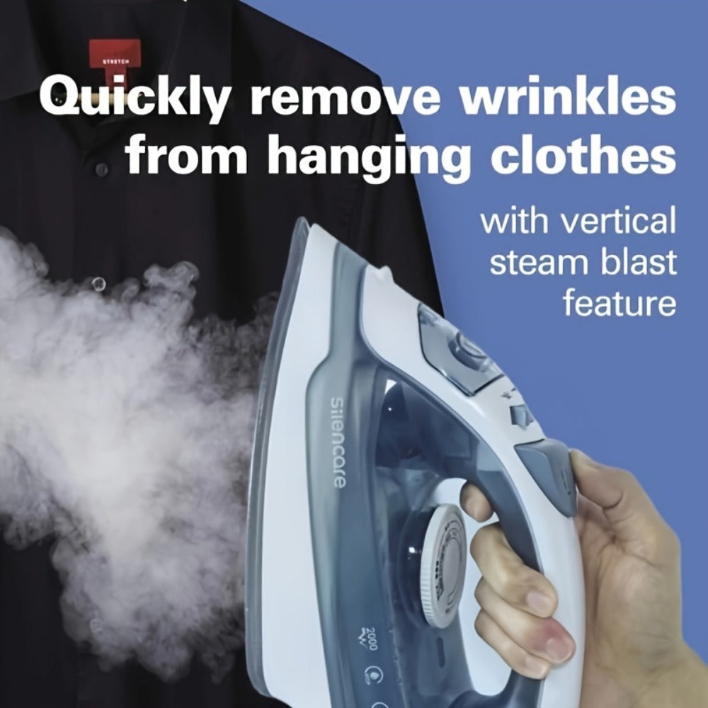 Clothes Steamer Non-Stick Soleplate Adjustable Thermostat Overheat Safety Protection 120V for Entryways, Bedrooms and Living Spaces
