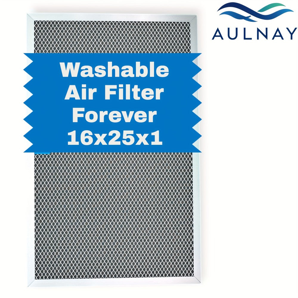 Electrostatic HVAC Air Filter MERV 8 Lifetime Reusable, 6-Layer Filtration MPR 600 FPR 5, Increases Airflow