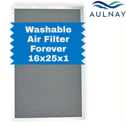 Electrostatic HVAC Air Filter MERV 8 Lifetime Reusable, 6-Layer Filtration MPR 600 FPR 5, Increases Airflow
