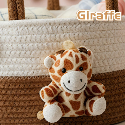 Cute Animal Woven Storage Basket, Decorative Desktop Organizer for Remote Controls, Toys, Stationery & Small Items