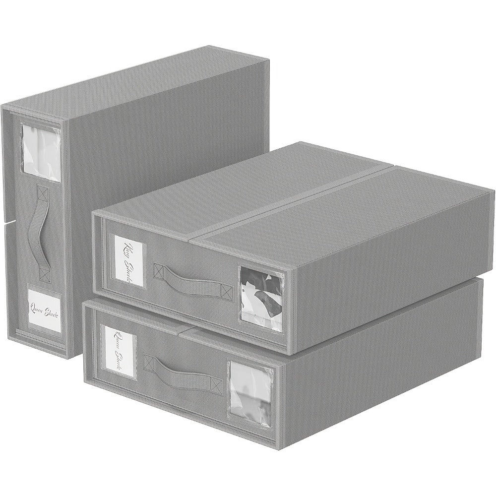 Sheet Organizers and Storage Foldable Closet Organizer Boxes for Bedding, Blankets & Clothes – Bedroom Wardrobe Under Bed Storage