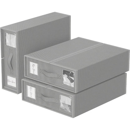 Sheet Organizers and Storage Foldable Closet Organizer Boxes for Bedding, Blankets & Clothes – Bedroom Wardrobe Under Bed Storage