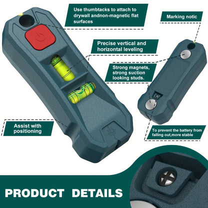 Magnetic Stud Finder with Laser Level, High Brightness Laser Marker, Horizontal & Vertical Bubble Level