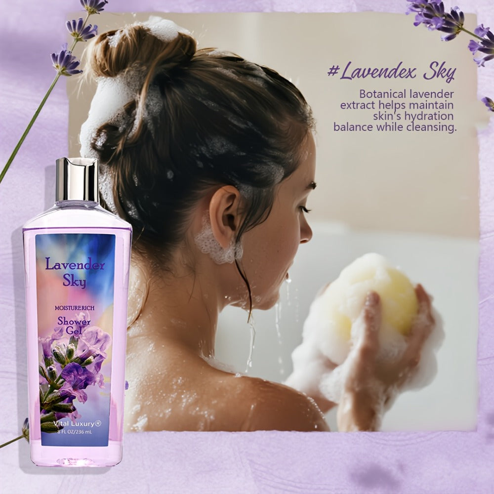 Body Care Gift Set for Women 3pcs, Body Wash, Lotion & Perfume Fragrance Moisturizing Skin Care Kit Sweet