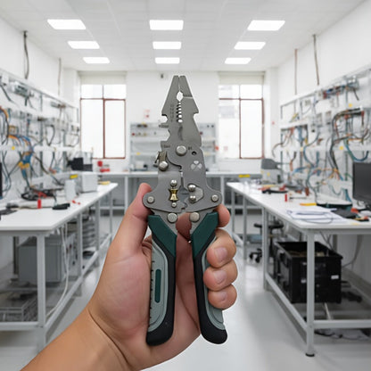 18-in-1 High-Carbon-Steel Folding Wire Stripping Pliers with Cutter, Crimper and Puller for Electrical DIY