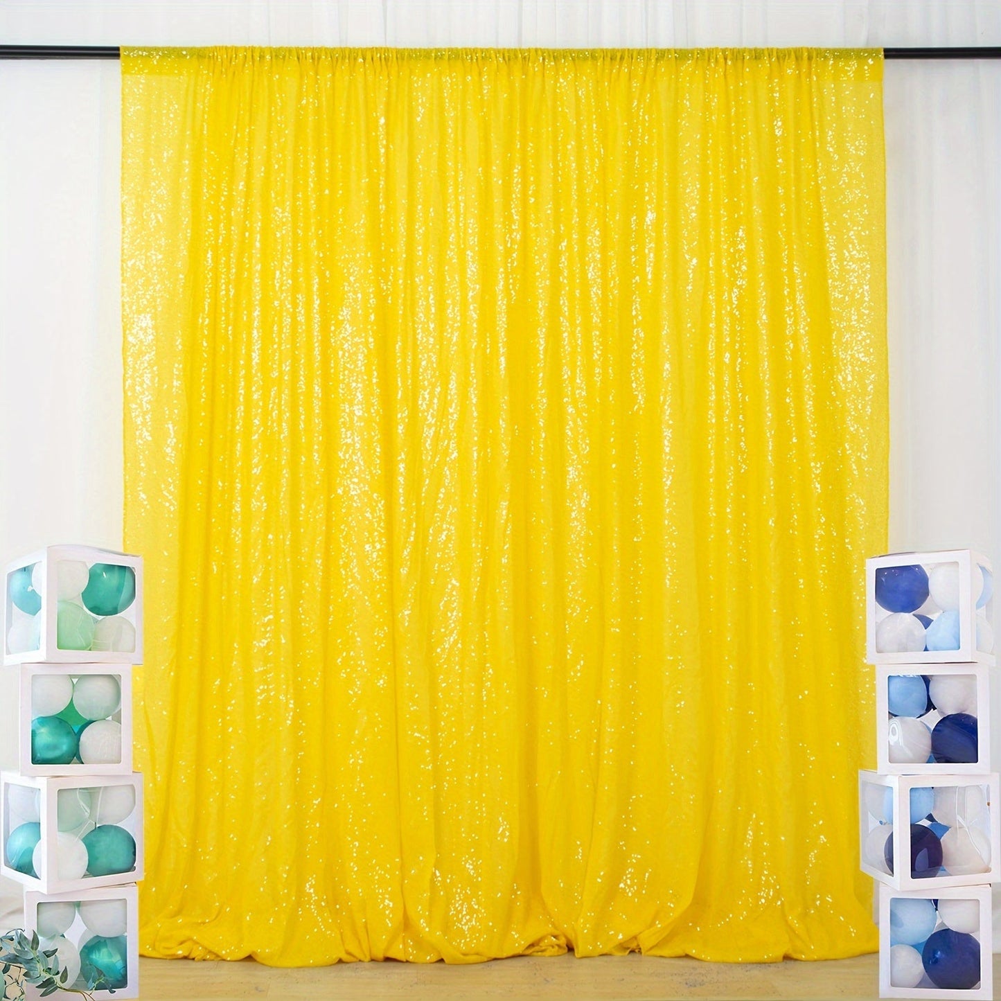 Sequin Backdrop Curtain for Party Wedding – 4x8ft Shimmering Glitter Curtain for Birthday Photo Booth Stage Decoration, Easy Hang