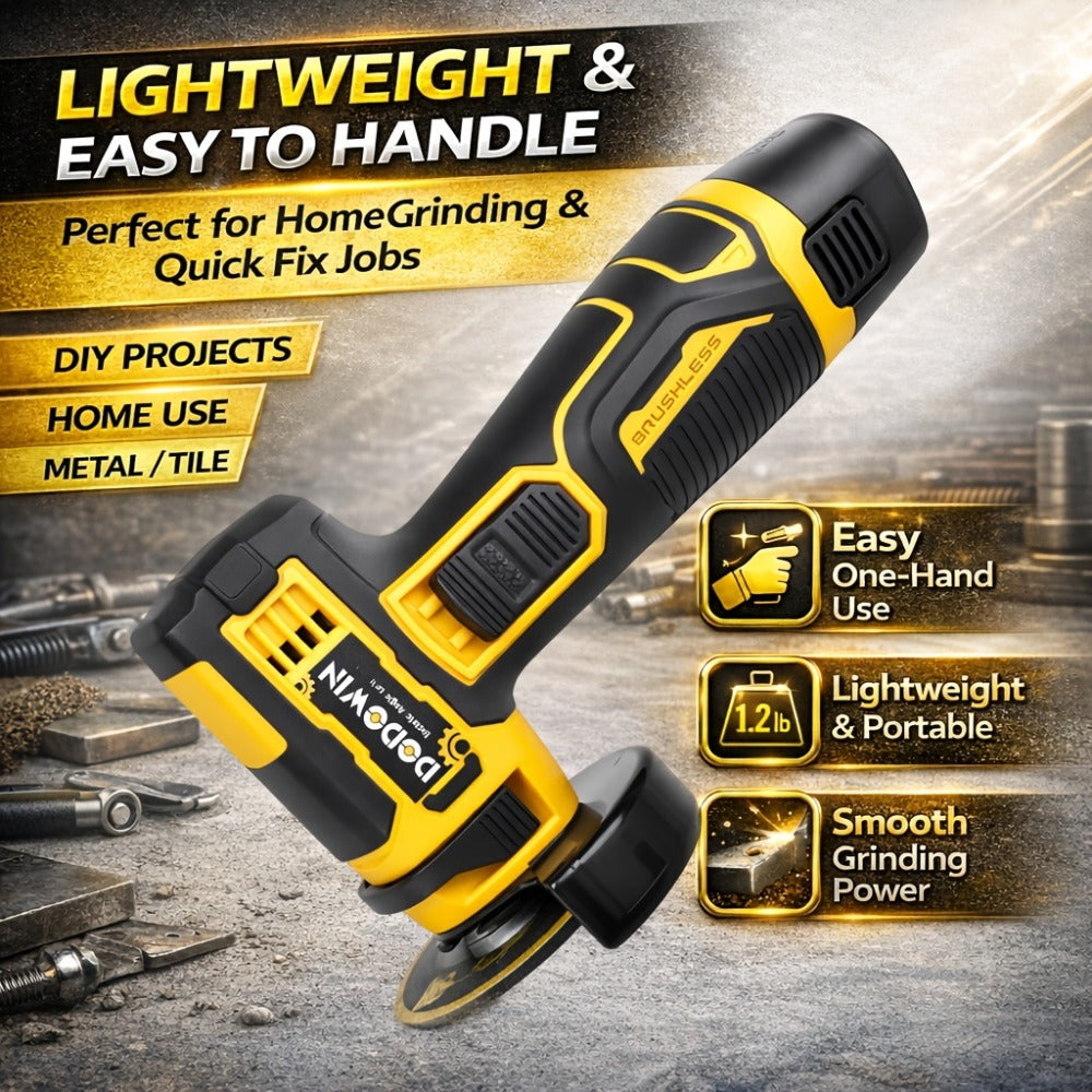 Power Tools DODOWIN 12V Mini Cordless Angle Grinder with 19, 500 and 5, 000 RPM Modes and Battery Options