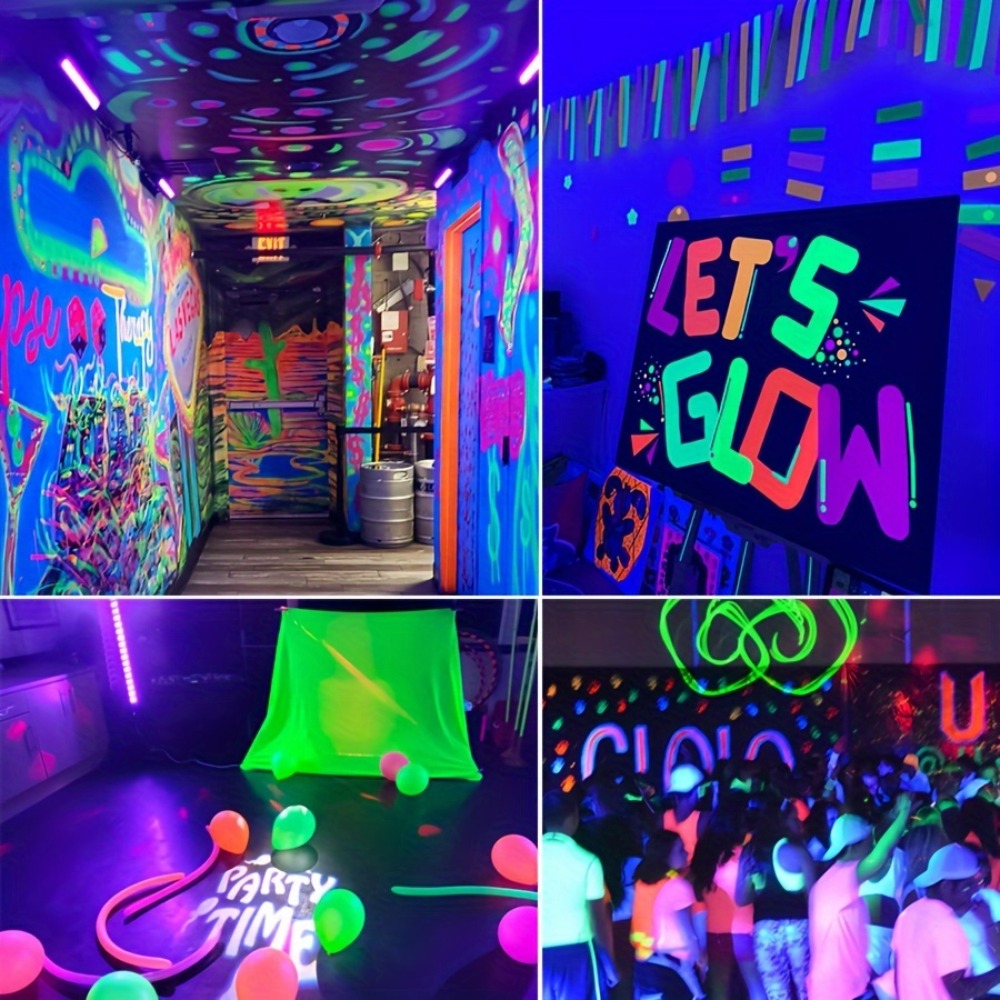 UV Black Light Strip USB LED, 32cm / 12.6ft Portable Magnetic Black Light Tube for Halloween Party