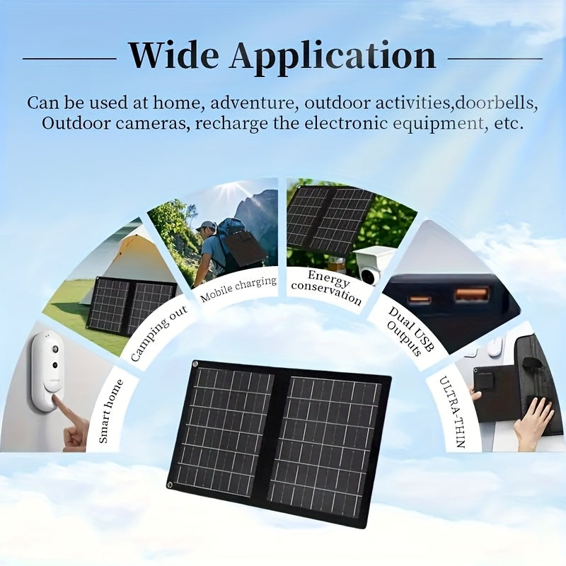Solar Panel Charger, Foldable Portable Camping RV Power Station Laptop for Garden, Patio and Yard Use