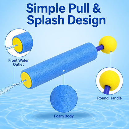 Squirt Water Gun Bulk Pack 6/12/18 Pack for Kids - Colorful Foam Shaft Water Soaker Blaster