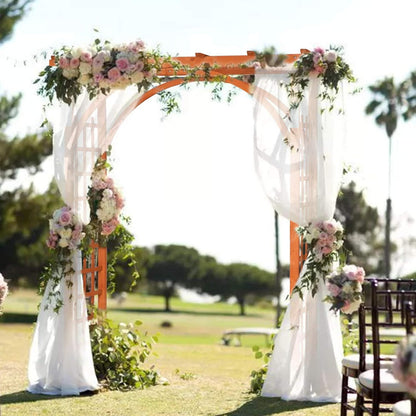 Teak Wood Pergola Arbor 85" Wedding Arch Garden Climbing Trellis for Garden, Patio and Yard Use