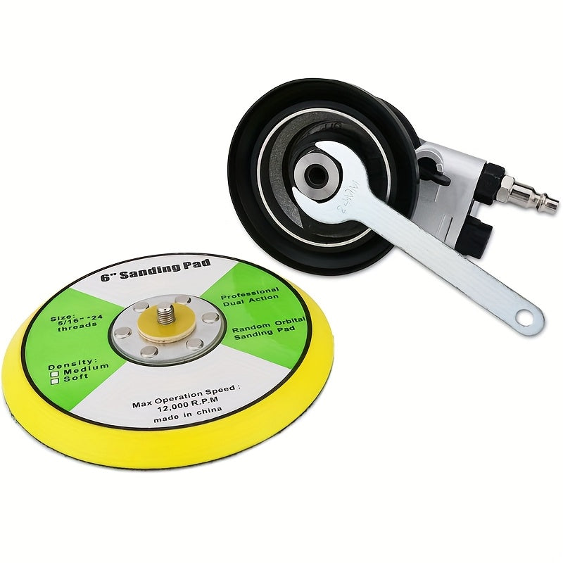 Pneumatic Random Orbit Sander 5-Inch & 6-Inch 12000RPM Dual Action Air Palm Sander for Car Paint Care Rust Removal Polishing Waxing
