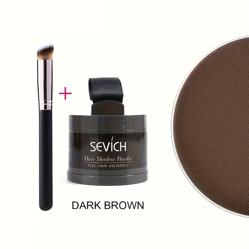 Thinning Hair Root Coverage Powder with Brush, Instant Hairline Concealer Natural Shadow Effect