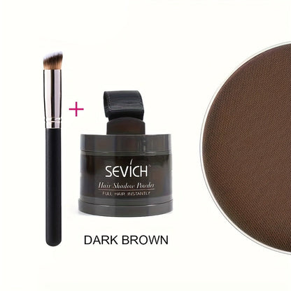 Thinning Hair Root Coverage Powder with Brush, Instant Hairline Concealer Natural Shadow Effect