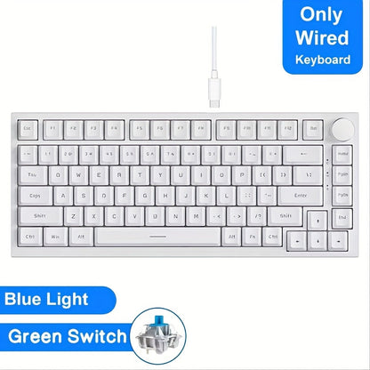 Hot Swap Gasket Mechanical Keyboard AJAZZ AK820 75%, Wireless 2.4GHz & Wired, Volume Knob, South-Facing RGB