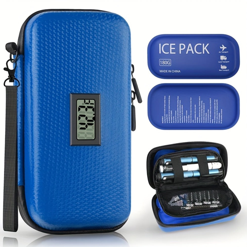 Insulin Cooler Travel Case Refrigerated Medication Case Temperature Display Wristband for Entryways, Bedrooms and Living Spaces