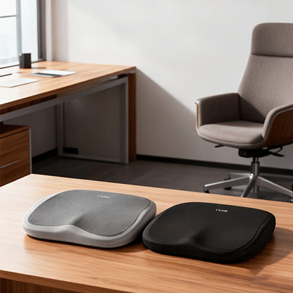 Memory Foam Seat Cushion with Adjustable Hip & Lumbar Support, Ergonomic Car Seat Pad for Long-Distance Driving, Office Chair & Home Use
