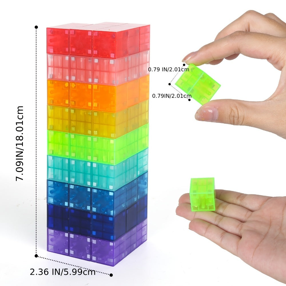 3D Magnetic Cubes 54PCS for Kids, True Three-Dimensional STEM Building with the Listed Color, Size or Set Options for Everyday Use