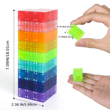 3D Magnetic Cubes 54PCS for Kids, True Three-Dimensional STEM Building with the Listed Color, Size or Set Options for Everyday Use