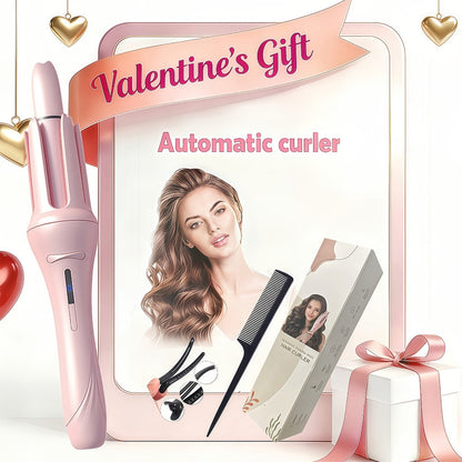 Automatic Curling Iron for Women with Ionic Technology, 4 Temperature Settings, 3 Timer Options, Dual-Direction Rotation