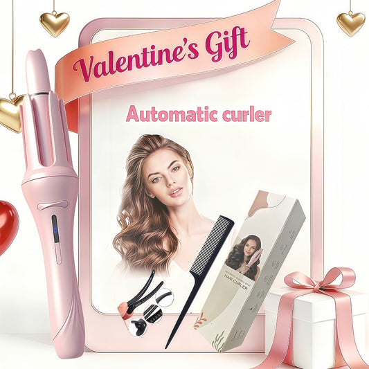 Automatic Curling Iron for Women with Ionic Technology, 4 Temperature Settings, 3 Timer Options, Dual-Direction Rotation