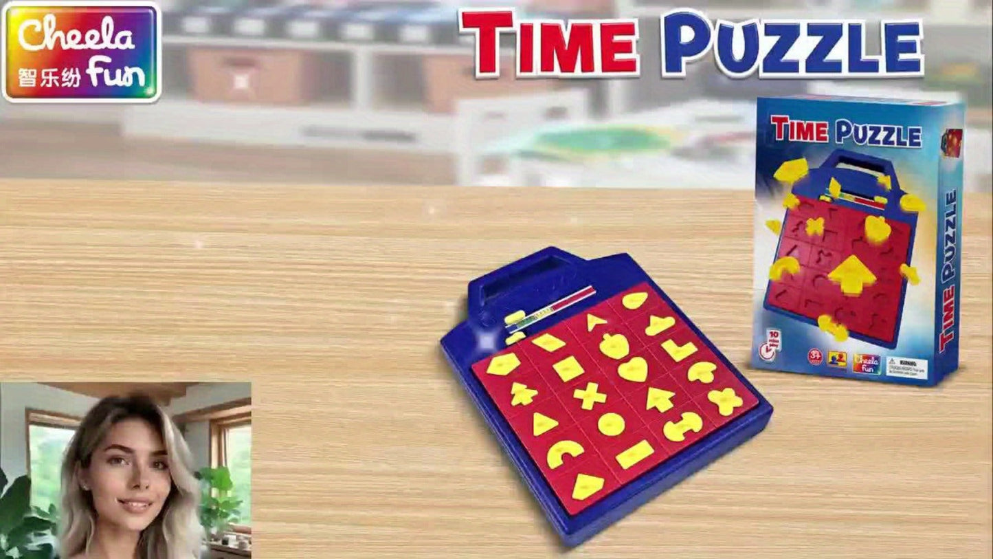 Shape Puzzle Pop-Up Board Game for Kids, Interactive Timer Matching Game with 3 Difficulty Levels