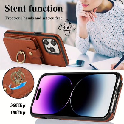 Phone Case Wallet with 2-3 Card Holder and Fold-Out Kickstand for Selected iPhone 12-16 Model Options