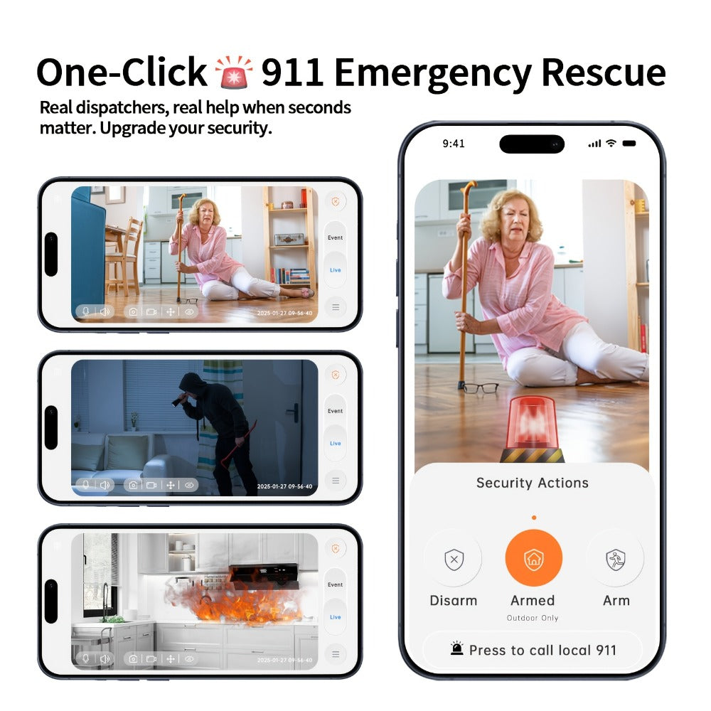 Pet & Baby Camera Monitor Indoor 4MP QHD Robot Camera, 360° Panoramic Night Vision, Motion Detection Alerts