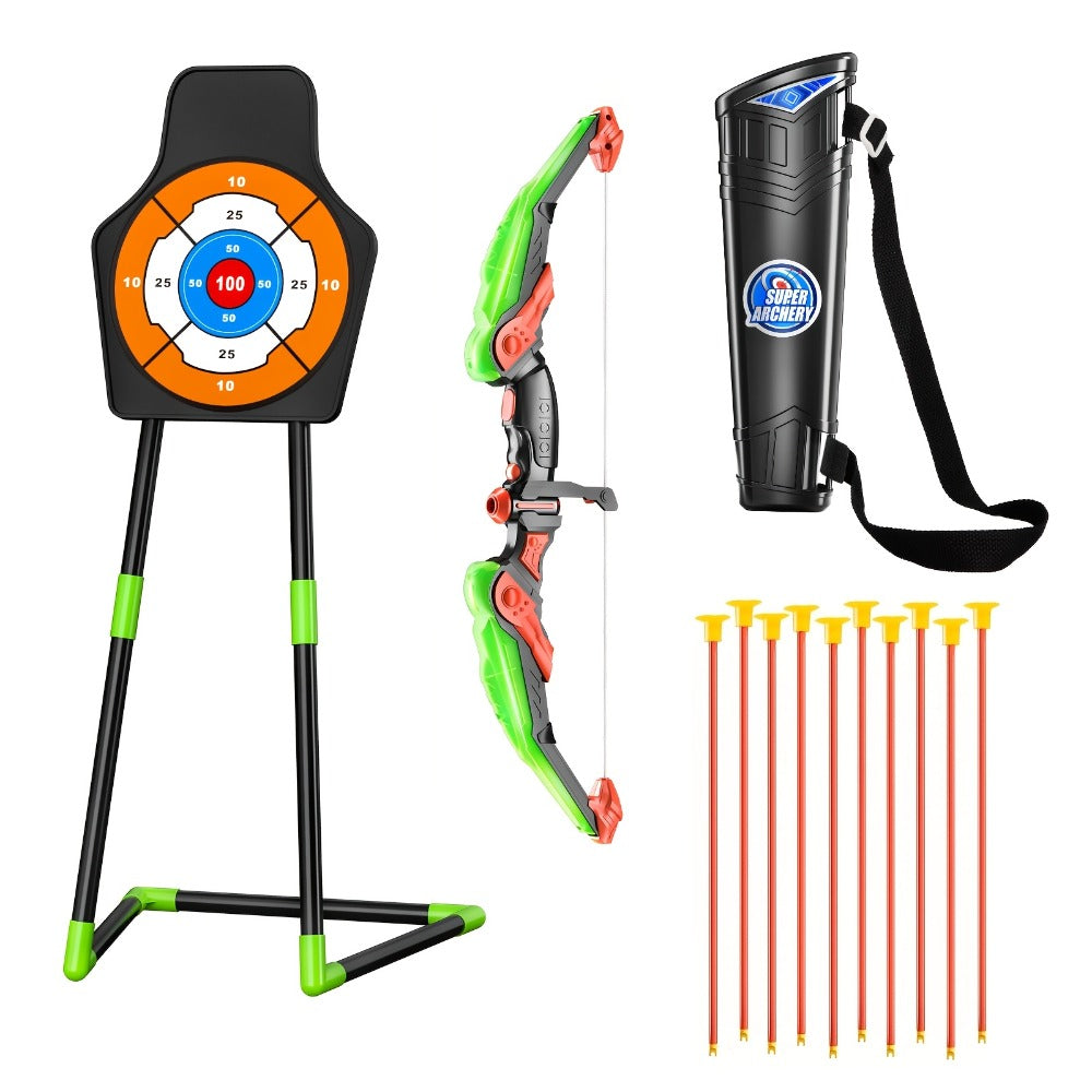 Kids Bow and Arrow Archery Set 10 Suction Cup Arrows Quiver Standing Target with the Listed Color, Size or Set Options for Everyday Use