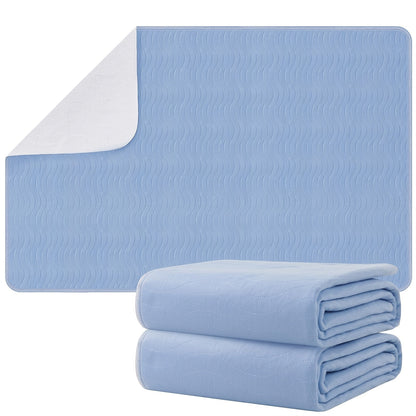 Bed Pads 2 Pack - Heavy Absorbency Reusable Incontinence Mattress Protector for Adults, Elderly & Pets