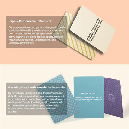 Couple Rekindle Conversation Card Game with 165 Cards, 10 Prompt Categories, Pink Box and Two-Person Play Format