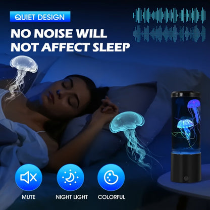 Jellyfish Lamp Deep Sea Atmosphere Night Light - Lifelike Color Changing LED Jellyfish Lava Lamp for Bedroom