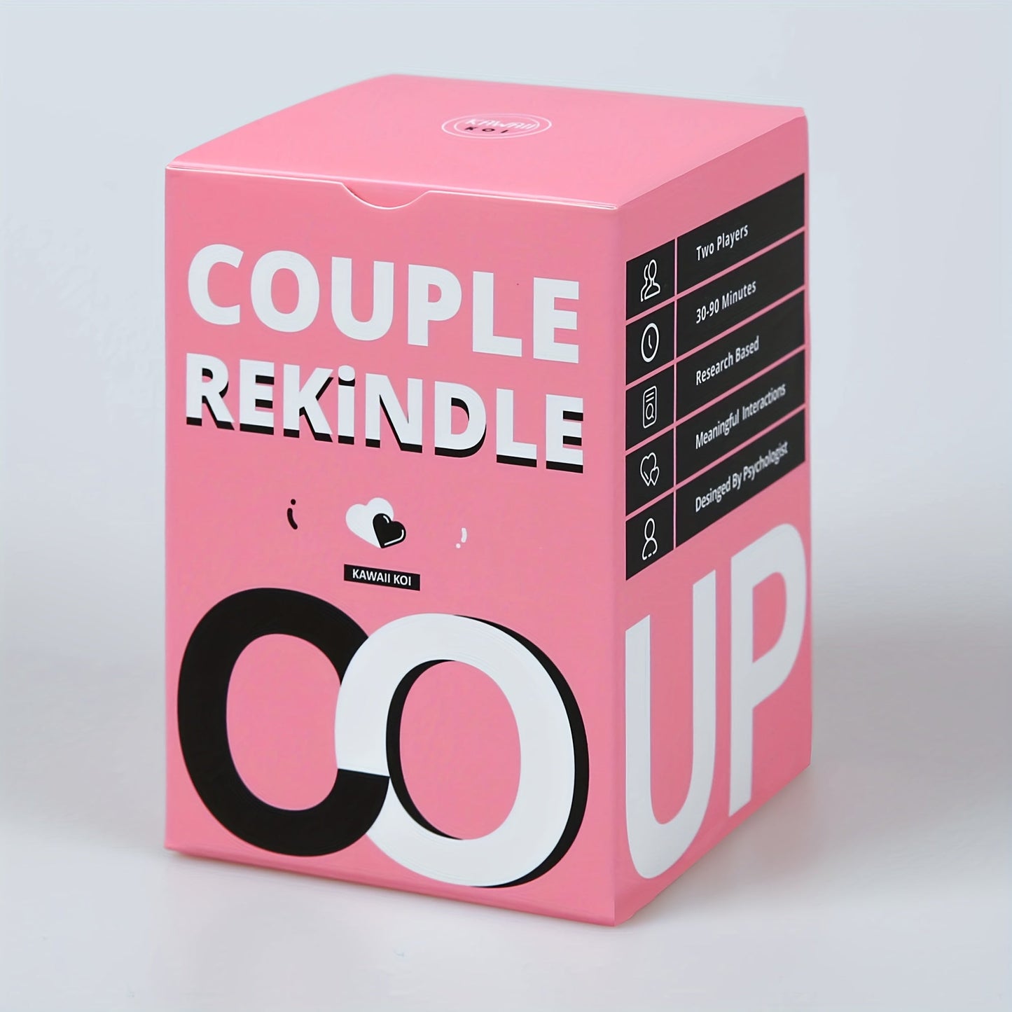 Couple Rekindle Conversation Card Game with 165 Cards, 10 Prompt Categories, Pink Box and Two-Person Play Format