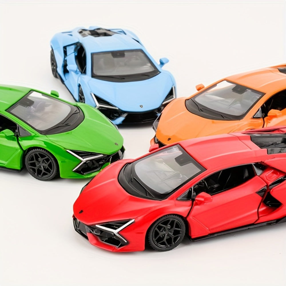 Lamborghini Diecast Car Model 1:36 Scale Alloy Pullback with Openable Doors, Aerodynamic Supercar Replica