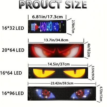 Flexible LED Display Screen Programmable Text & Animation, App & Remote Control, High-Definition RGB Matrix Panel for Any Curved Surface
