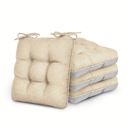 Memory Foam Chair Cushions 4/8 Pack, Non-Slip Seat Pads for Dining Chairs, Kitchen, Office & Patio – Indoor Outdoor Chair Pads M/L Size