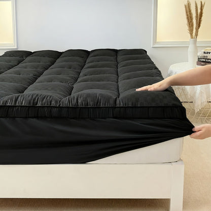 Quilted Mattress Pad Soft Mattress Protector | Machine Washable 500GSM 100% Polyester Deep Pocket 8-12 Inch Fitted Bed Cover Twin Full Queen